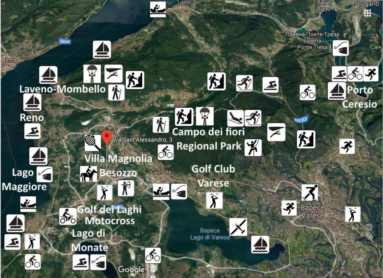Villa Magnolia Lago Maggiore Besozzo Exterior foto